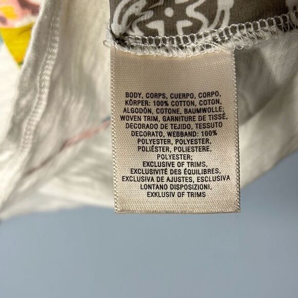 Anthropologie Little Yellow Button Elysia Handkerchief Floral Shirt Med - Picture 5 of 7